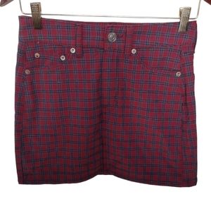 American Eagle Plaid Hi-Rise Mini Skirt - Size 00